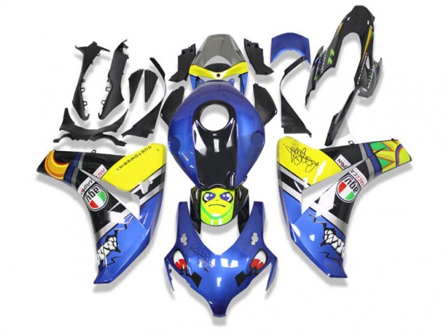 Bleu Requin Carénage Moto Honda CBR 1000 RR 2008-2011 Bleu Requin Carénage Moto Honda CBR 1000 RR 2008-2011