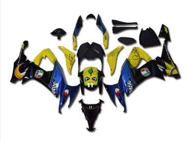 Bleu Requin Carénage Moto Kawasaki ZX10R 2008-2010