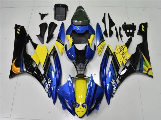 Bleu Requin Carénage Moto Yamaha R6 2006-2007 Bleu Requin Carénage Moto Yamaha R6 2006-2007