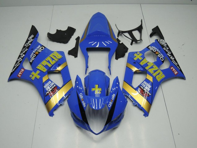Bleu Rizla Carénage Moto Suzuki GSXR 1000 K3 2003-2004 Bleu Rizla Carénage Moto Suzuki GSXR 1000 K3 2003-2004