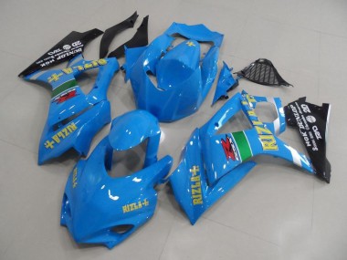 Bleu Rizla Courses Carénage Moto Suzuki GSXR 1000 K7 2007-2008