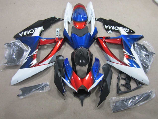 Bleu Rouge Blanc Carénage Moto Suzuki GSXR 600 K8 2008-2010 Bleu Rouge Blanc Carénage Moto Suzuki GSXR 600 K8 2008-2010