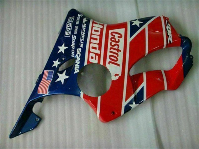Bleu Rouge Castrol Cycle World Carénage Moto Honda CBR 600 F4i 2004-2007 Bleu Rouge Castrol Cycle World Carénage Moto Honda CBR 600 F4i 2004-2007