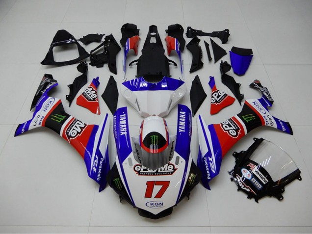 Bleu Rouge KGN 17 Carénage Moto Yamaha R1 2015-2019 Bleu Rouge KGN 17 Carénage Moto Yamaha R1 2015-2019