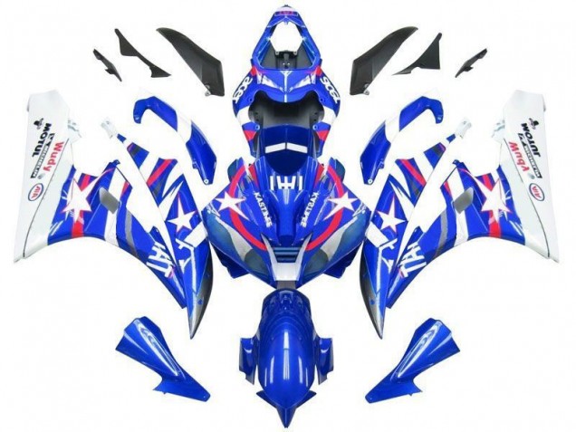 Bleu Star Fiat Carénage Moto Yamaha R6 2006-2007 Bleu Star Fiat Carénage Moto Yamaha R6 2006-2007