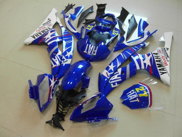 Bleu Star Fiat Carénage Moto Yamaha R6 2008-2016 Bleu Star Fiat Carénage Moto Yamaha R6 2008-2016