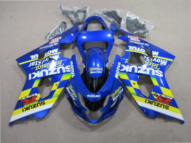 Bleu Telefumia Movistar Carénage Moto Suzuki GSXR 600 K4 2004-2005