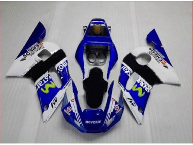 Bleu Vert Blanc Carénage Moto Yamaha R6 1998-2002