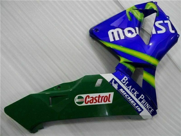 Bleu Vert Movistar Castrol Carénage Moto Honda CBR 600 RR 2003-2004 Bleu Vert Movistar Castrol Carénage Moto Honda CBR 600 RR 2003-2004
