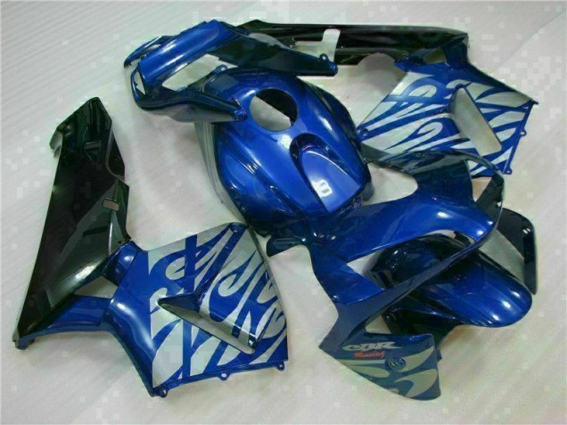 Bleu avec Argent Flamme Carénage Moto Honda CBR 600 RR 2003-2004 Bleu avec Argent Flamme Carénage Moto Honda CBR 600 RR 2003-2004