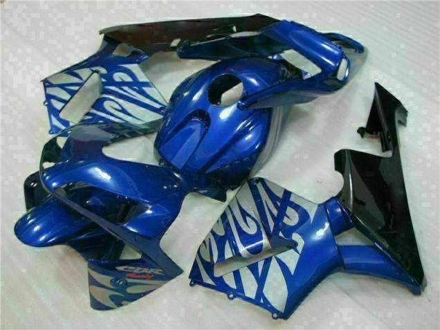 Bleu avec Argent Flamme Carénage Moto Honda CBR 600 RR 2003-2004 Bleu avec Argent Flamme Carénage Moto Honda CBR 600 RR 2003-2004