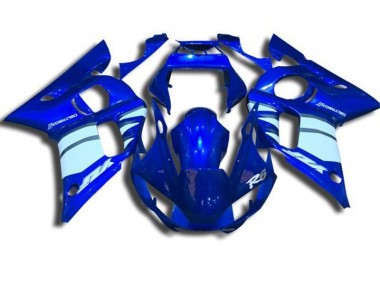 Bleu et Blanc Carénage Moto Yamaha R6 1998-2002