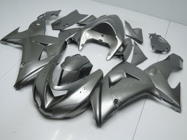 Brillant Gris Carénage Moto Kawasaki ZX10R 2006-2007 Brillant Gris Carénage Moto Kawasaki ZX10R 2006-2007