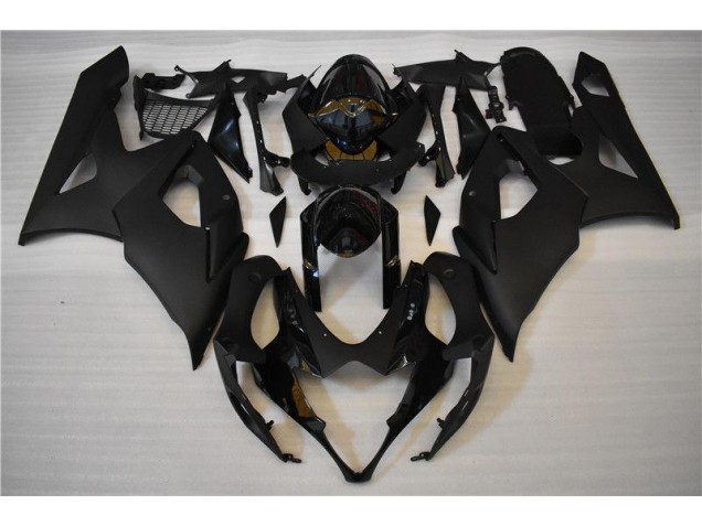 Brillant Noir Mat Carénage Moto Suzuki GSXR 1000 K5 2005-2006 Brillant Noir Mat Carénage Moto Suzuki GSXR 1000 K5 2005-2006