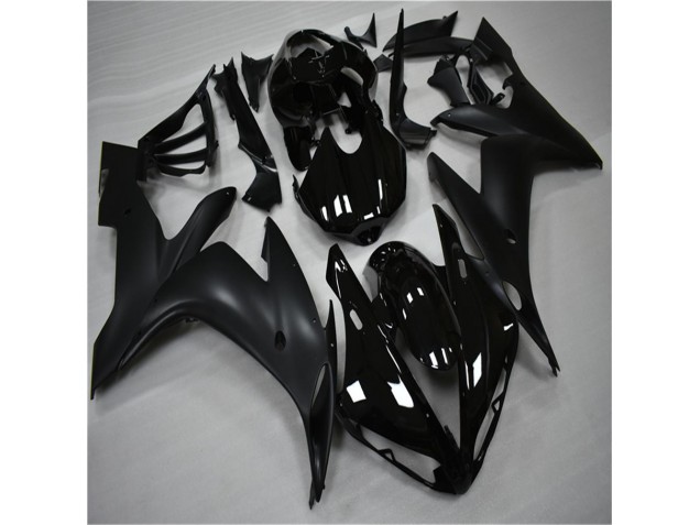 Brillant Noir Mat Carénage Moto Yamaha R1 2004-2006 Brillant Noir Mat Carénage Moto Yamaha R1 2004-2006