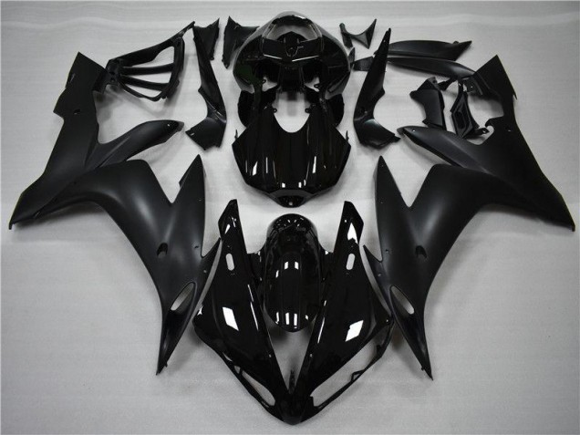 Brillant Noir Mat Carénage Moto Yamaha R1 2004-2006 Brillant Noir Mat Carénage Moto Yamaha R1 2004-2006