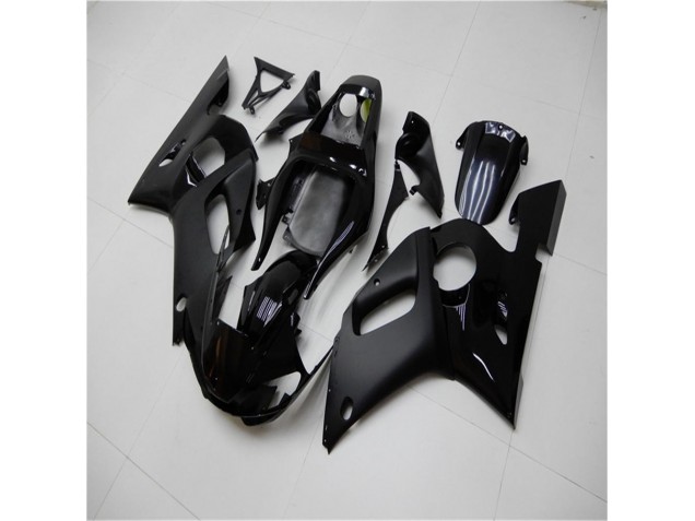 Brillant Noir Mat Carénage Moto Yamaha R6 1998-2002 Brillant Noir Mat Carénage Moto Yamaha R6 1998-2002