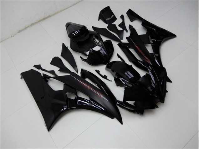 Brillant Noir Mat Carénage Moto Yamaha R6 2006-2007 Brillant Noir Mat Carénage Moto Yamaha R6 2006-2007