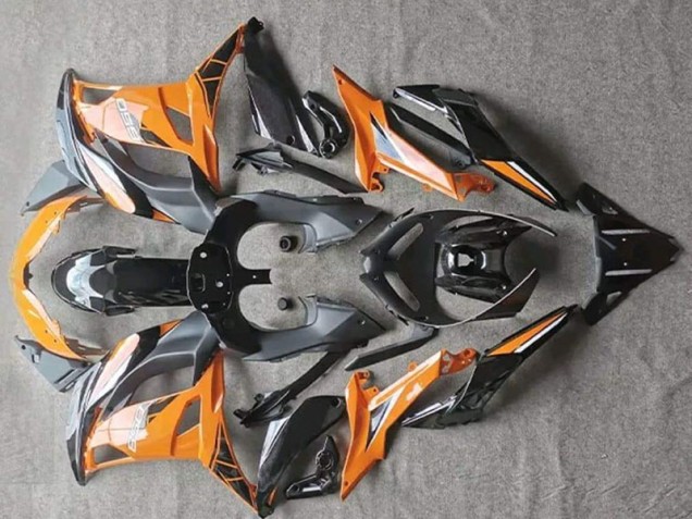 Brillant Orange Noir Carénage Moto Kawasaki EX650 2017-2019
