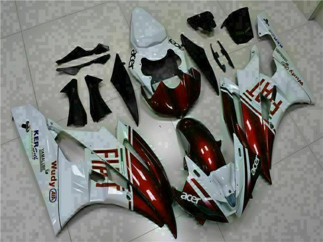 Brun Blanc Carénage Moto Yamaha R6 2006-2007 Brun Blanc Carénage Moto Yamaha R6 2006-2007