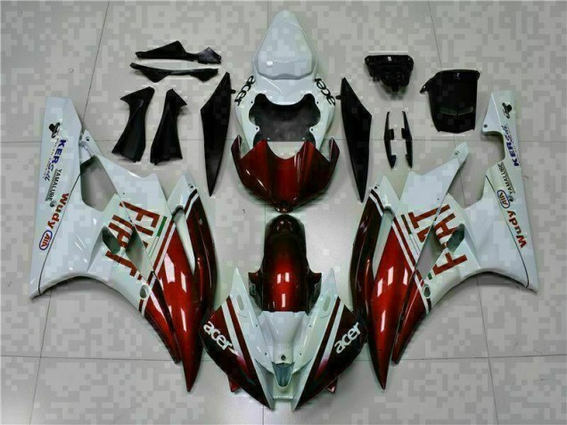 Brun Blanc Carénage Moto Yamaha R6 2006-2007 Brun Blanc Carénage Moto Yamaha R6 2006-2007