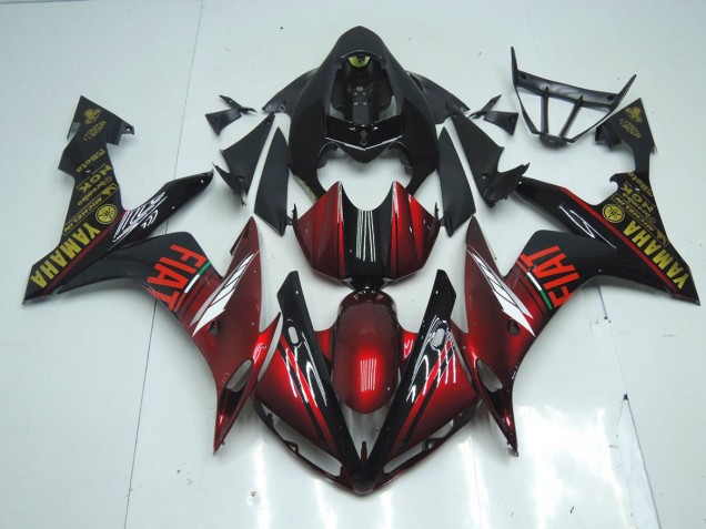Dark Noir Brillant Carénage Moto Yamaha R1 2007-2008 Dark Noir Brillant Carénage Moto Yamaha R1 2007-2008