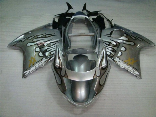 Flamme Argent Gris Carénage Moto Honda CBR 1100 XX 1996-2007 Flamme Argent Gris Carénage Moto Honda CBR 1100 XX 1996-2007