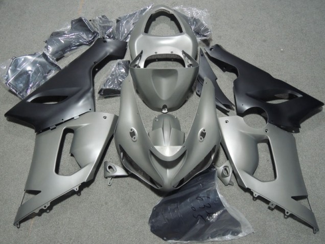 Gris Noir Carénage Moto Kawasaki ZX6R 2005-2006 Gris Noir Carénage Moto Kawasaki ZX6R 2005-2006