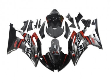 Gris Rouge Requin Carénage Moto Yamaha R6 2008-2016