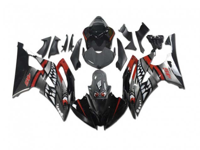Gris Rouge Requin Carénage Moto Yamaha R6 2008-2016 Gris Rouge Requin Carénage Moto Yamaha R6 2008-2016