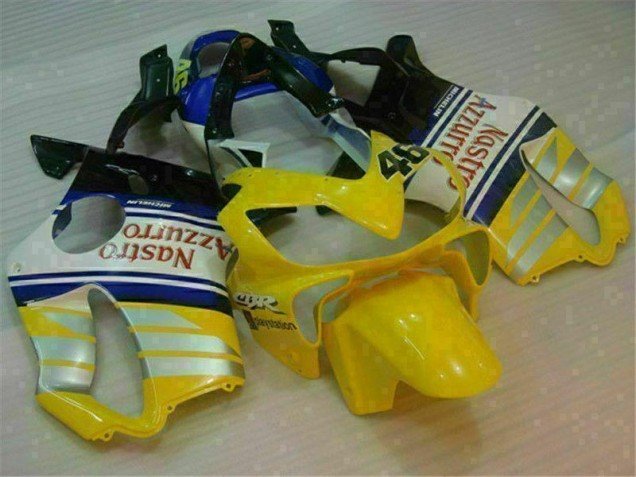 Jaune Argent Nastro Azzurro Carénage Moto Honda CBR 600 F4i 2001-2003 Jaune Argent Nastro Azzurro Carénage Moto Honda CBR 600 F4i 2001-2003