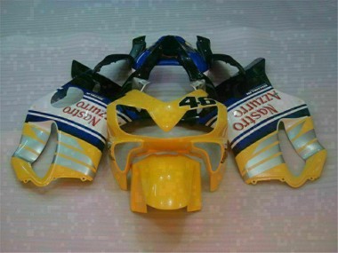 Jaune Argent Nastro Azzurro Carénage Moto Honda CBR 600 F4i 2001-2003