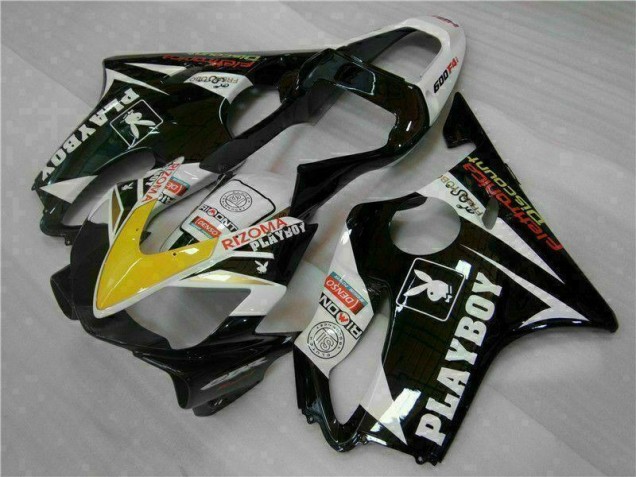 Jaune Argent Noir Playboy Carénage Moto Honda CBR 600 F4i 2001-2003 Jaune Argent Noir Playboy Carénage Moto Honda CBR 600 F4i 2001-2003