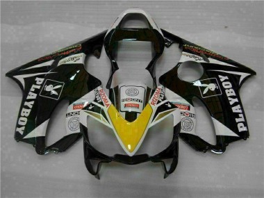 Jaune Argent Noir Playboy Carénage Moto Honda CBR 600 F4i 2001-2003
