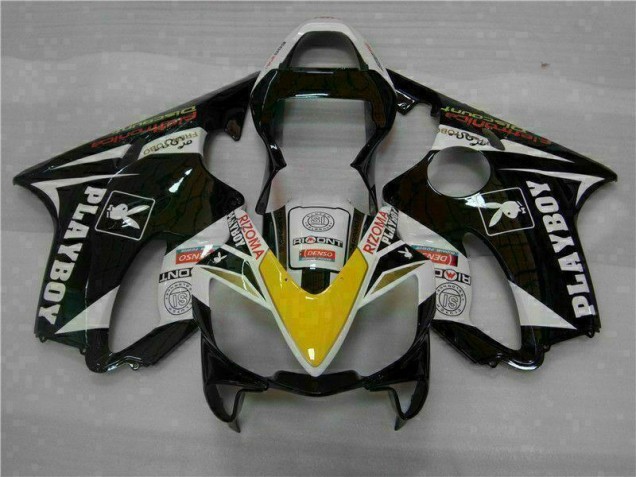 Jaune Argent Noir Playboy Carénage Moto Honda CBR 600 F4i 2001-2003 Jaune Argent Noir Playboy Carénage Moto Honda CBR 600 F4i 2001-2003