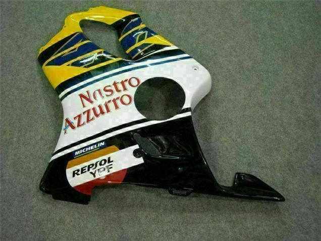 Jaune Blanc Carénage Moto Honda CBR 600 F4i 2001-2003 Jaune Blanc Carénage Moto Honda CBR 600 F4i 2001-2003