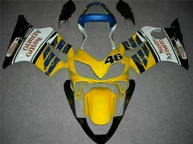 Jaune Blanc Carénage Moto Honda CBR 600 F4i 2001-2003 Jaune Blanc Carénage Moto Honda CBR 600 F4i 2001-2003
