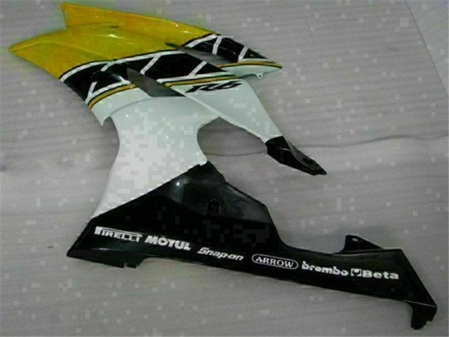 Jaune Blanc Carénage Moto Yamaha R6 2008-2016 Jaune Blanc Carénage Moto Yamaha R6 2008-2016