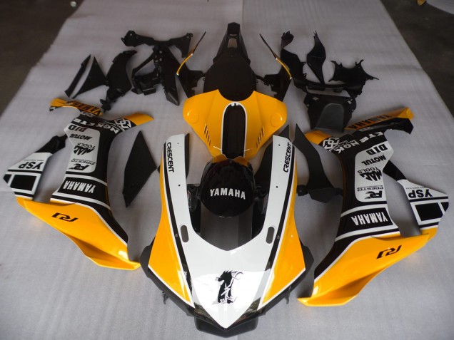 Jaune Blanc Noir Carénage Moto Yamaha R1 2015-2019 Jaune Blanc Noir Carénage Moto Yamaha R1 2015-2019