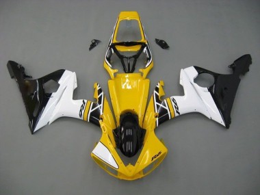 Jaune Blanc Noir Carénage Moto Yamaha R6 2003-2005