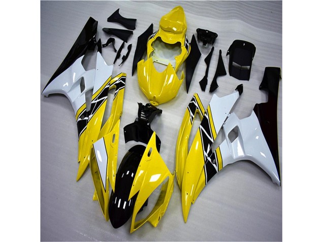 Jaune Blanc Noir Carénage Moto Yamaha R6 2006-2007 Jaune Blanc Noir Carénage Moto Yamaha R6 2006-2007