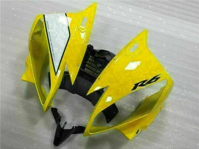 Jaune Blanc Noir Carénages Moto Yamaha R6 2006-2007 Jaune Blanc Noir Carénages Moto Yamaha R6 2006-2007
