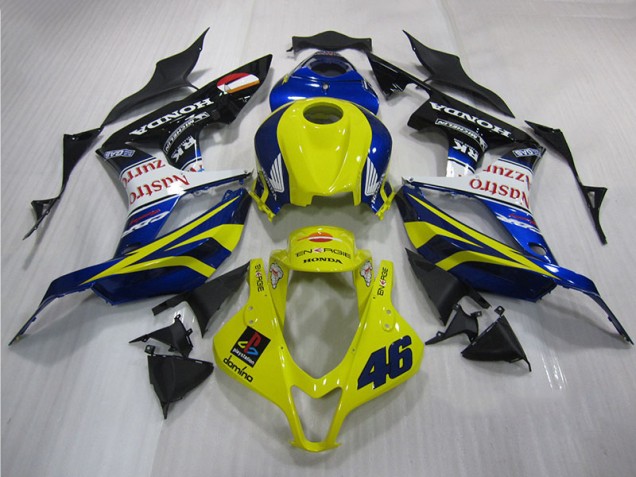 Jaune Bleu 46 Carénage Moto Honda CBR 600 RR 2007-2008