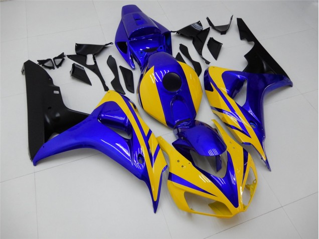 Jaune Bleu Carénage Moto Honda CBR 1000 RR 2006-2007 Jaune Bleu Carénage Moto Honda CBR 1000 RR 2006-2007