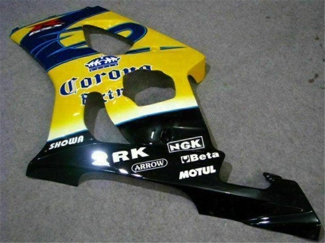 Jaune Bleu Carénage Moto Suzuki GSXR 1000 K3 2003-2004 Jaune Bleu Carénage Moto Suzuki GSXR 1000 K3 2003-2004