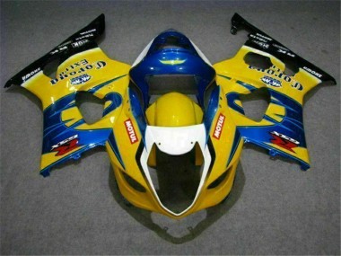 Jaune Bleu Carénage Moto Suzuki GSXR 1000 K3 2003-2004