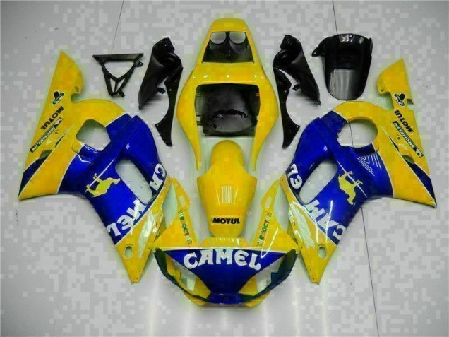 Jaune Bleu Carénage Moto Yamaha R6 1998-2002 Jaune Bleu Carénage Moto Yamaha R6 1998-2002