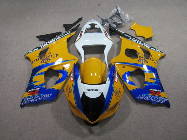 Jaune Bleu Corona Extra Carénage Moto Suzuki GSXR 1000 K3 2003-2004 Jaune Bleu Corona Extra Carénage Moto Suzuki GSXR 1000 K3 2003-2004