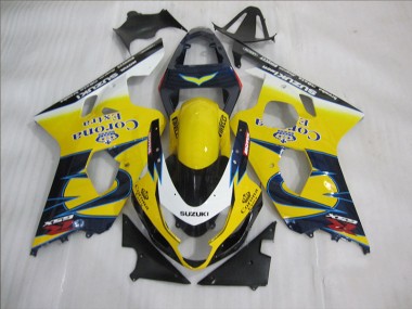 Jaune Bleu Corona Extra Carénage Moto Suzuki GSXR 600 K4 2004-2005