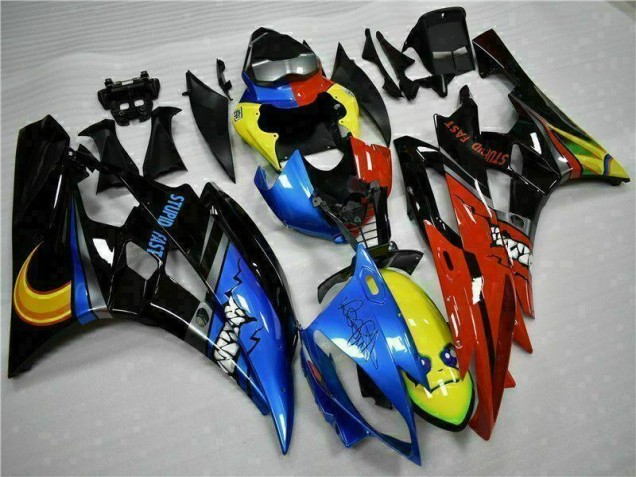 Jaune Bleu Rouge Carénage Moto Yamaha R6 2006-2007 Jaune Bleu Rouge Carénage Moto Yamaha R6 2006-2007